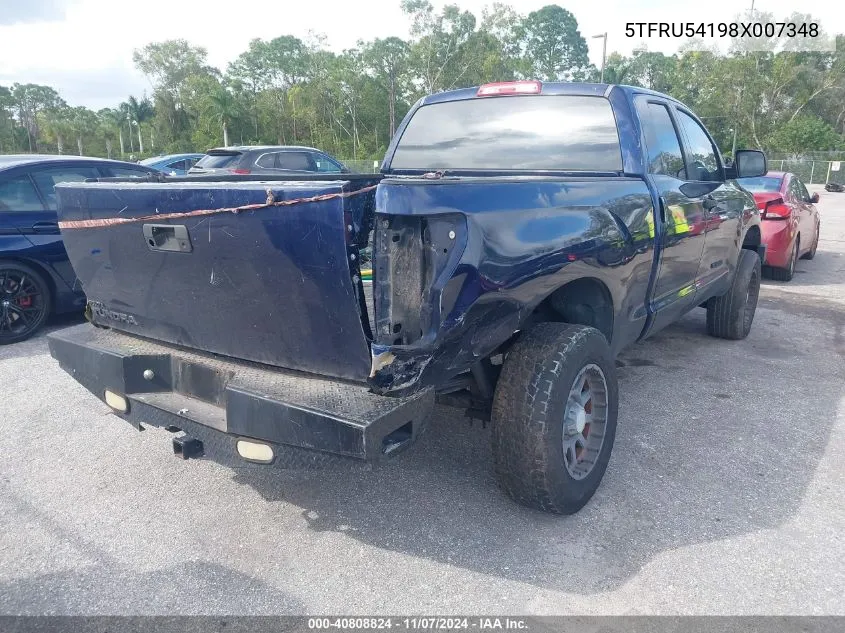 2008 Toyota Tundra Base V6 VIN: 5TFRU54198X007348 Lot: 40808824