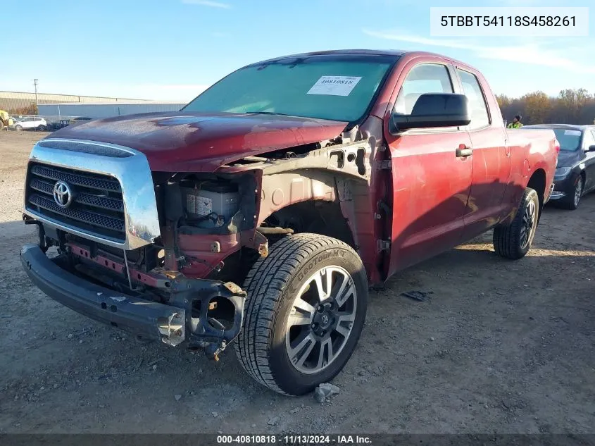 5TBBT54118S458261 2008 Toyota Tundra Base 4.7L V8