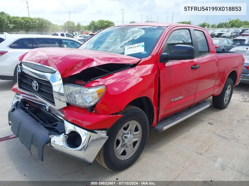 2009 Toyota Tundra Grade V6 VIN: 5TFRU54199X018853 Lot: 39832401