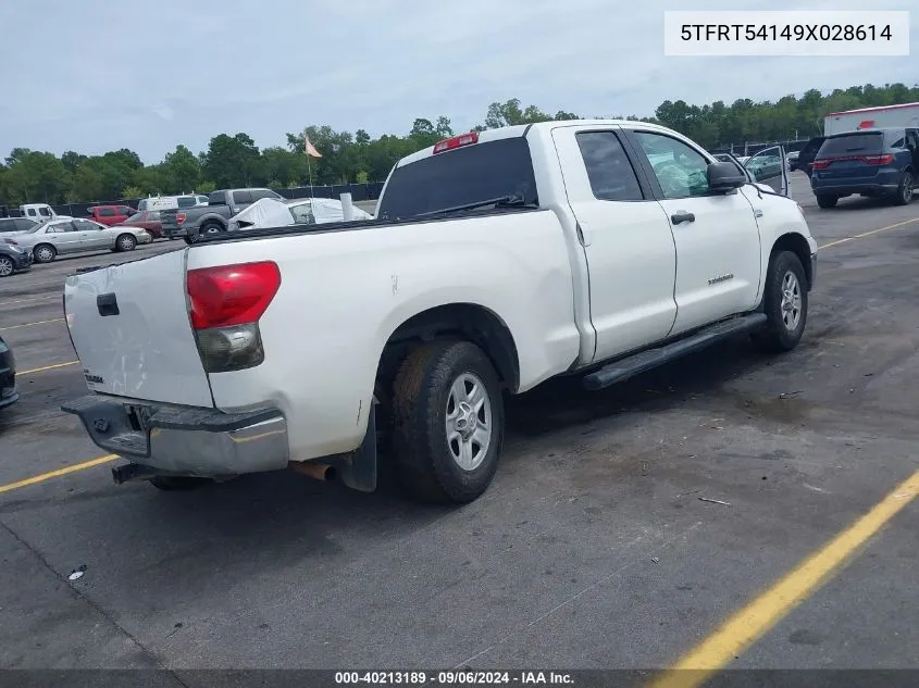 2009 Toyota Tundra Grade 4.7L V8 VIN: 5TFRT54149X028614 Lot: 40213189