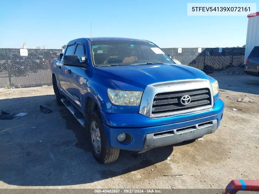 2009 Toyota Tundra Sr5 5.7L V8 VIN: 5TFEV54139X072161 Lot: 40452657