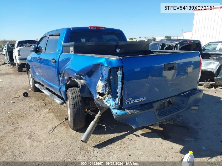 2009 Toyota Tundra Sr5 5.7L V8 VIN: 5TFEV54139X072161 Lot: 40452657