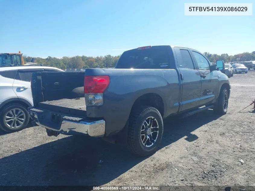 2009 Toyota Tundra Sr5 5.7L V8 VIN: 5TFBV54139X086029 Lot: 40568569