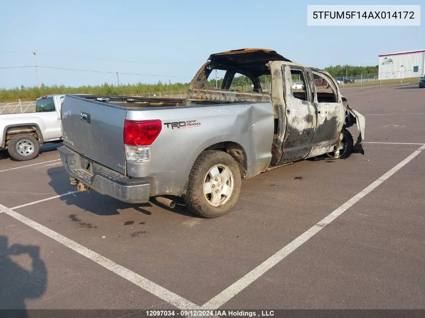 2010 Toyota Tundra Double Cab Sr5 VIN: 5TFUM5F14AX014172 Lot: 12097034