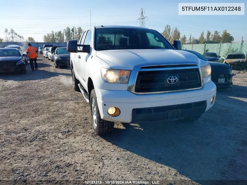 2010 Toyota Tundra VIN: 5TFUM5F11AX012248 Lot: 12131313