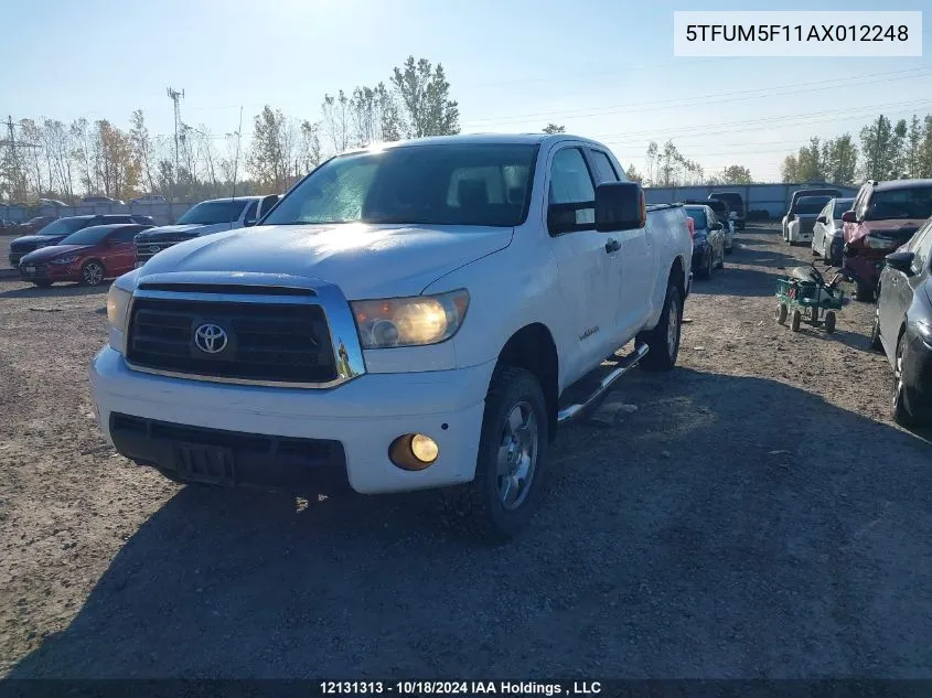 2010 Toyota Tundra VIN: 5TFUM5F11AX012248 Lot: 12131313