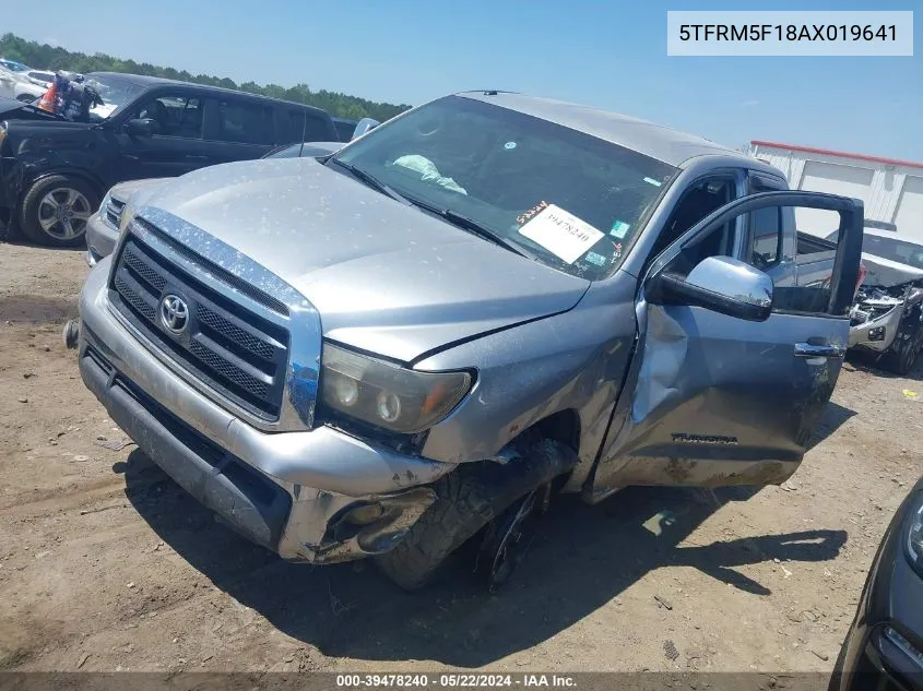 2010 Toyota Tundra Grade 4.6L V8 VIN: 5TFRM5F18AX019641 Lot: 39478240