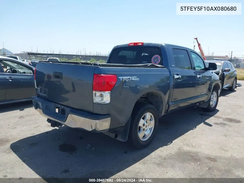 2010 Toyota Tundra Grade 5.7L V8 VIN: 5TFEY5F10AX080680 Lot: 39487692