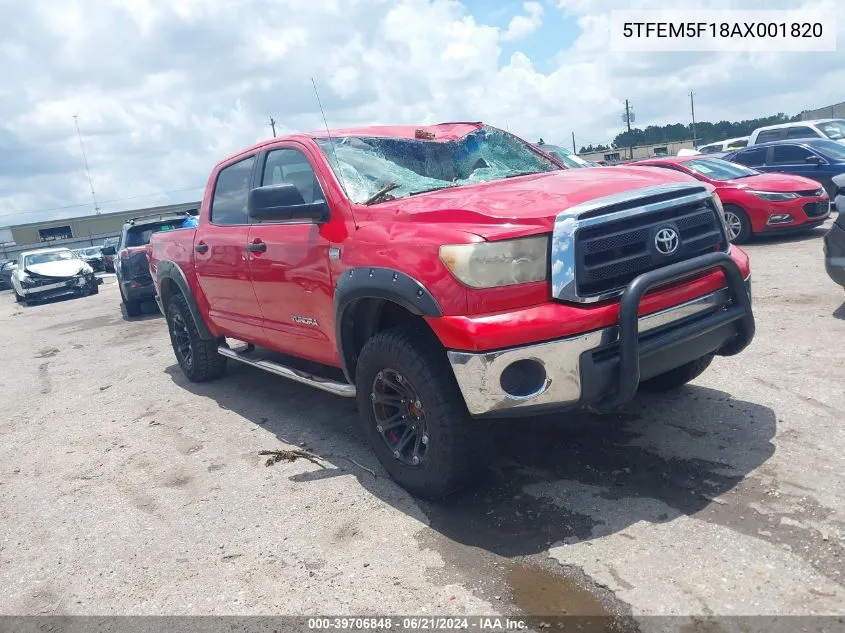 5TFEM5F18AX001820 2010 Toyota Tundra Grade 4.6L V8