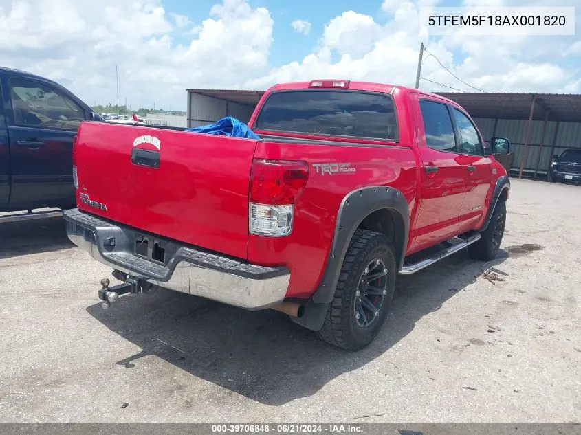 2010 Toyota Tundra Grade 4.6L V8 VIN: 5TFEM5F18AX001820 Lot: 39706848