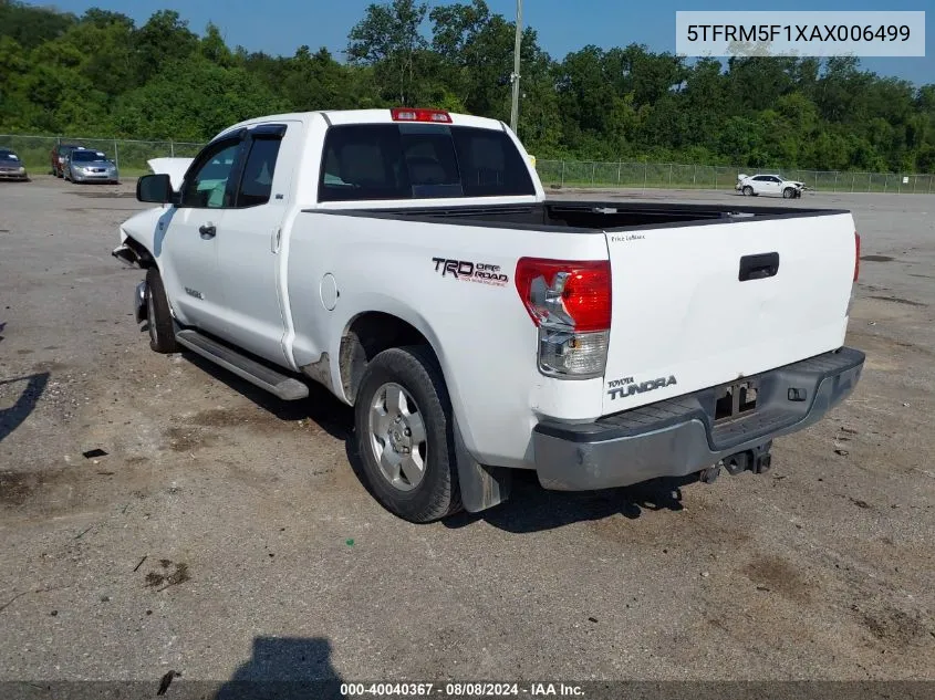 5TFRM5F1XAX006499 2010 Toyota Tundra Grade 4.6L V8