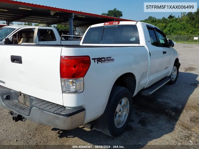 5TFRM5F1XAX006499 2010 Toyota Tundra Grade 4.6L V8