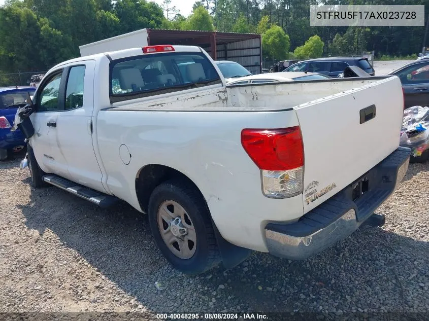 2010 Toyota Tundra Grade V6 VIN: 5TFRU5F17AX023728 Lot: 40048295