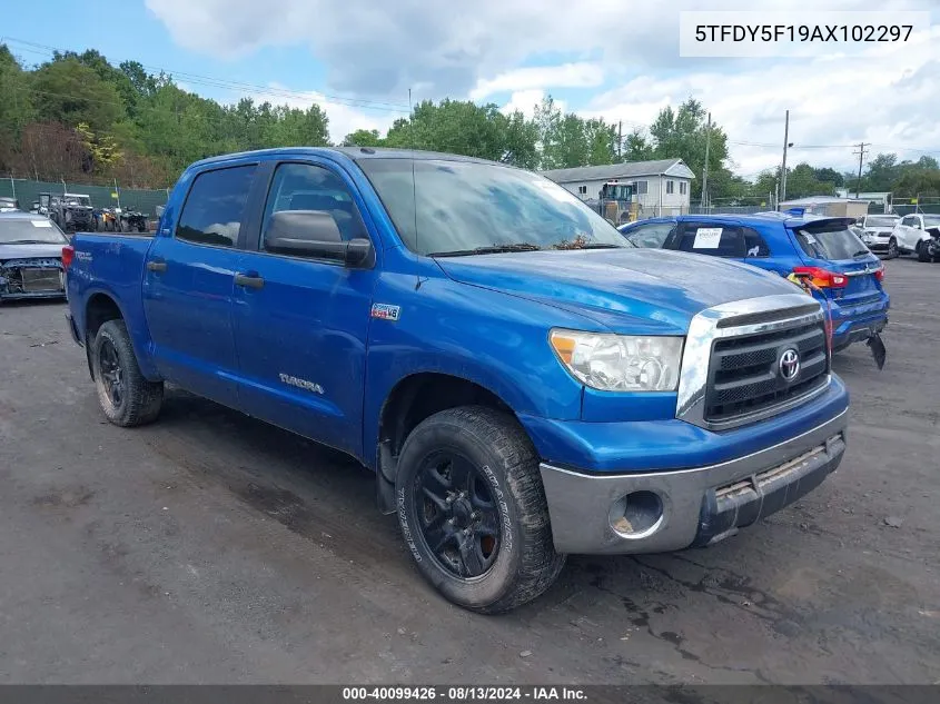 2010 Toyota Tundra Grade 5.7L V8 VIN: 5TFDY5F19AX102297 Lot: 40099426