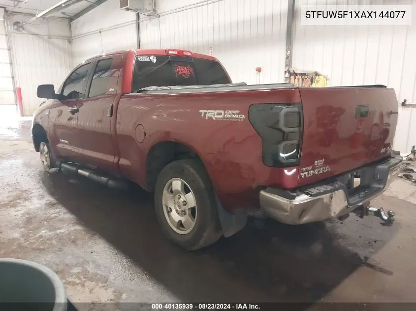 5TFUW5F1XAX144077 2010 Toyota Tundra Grade 5.7L V8