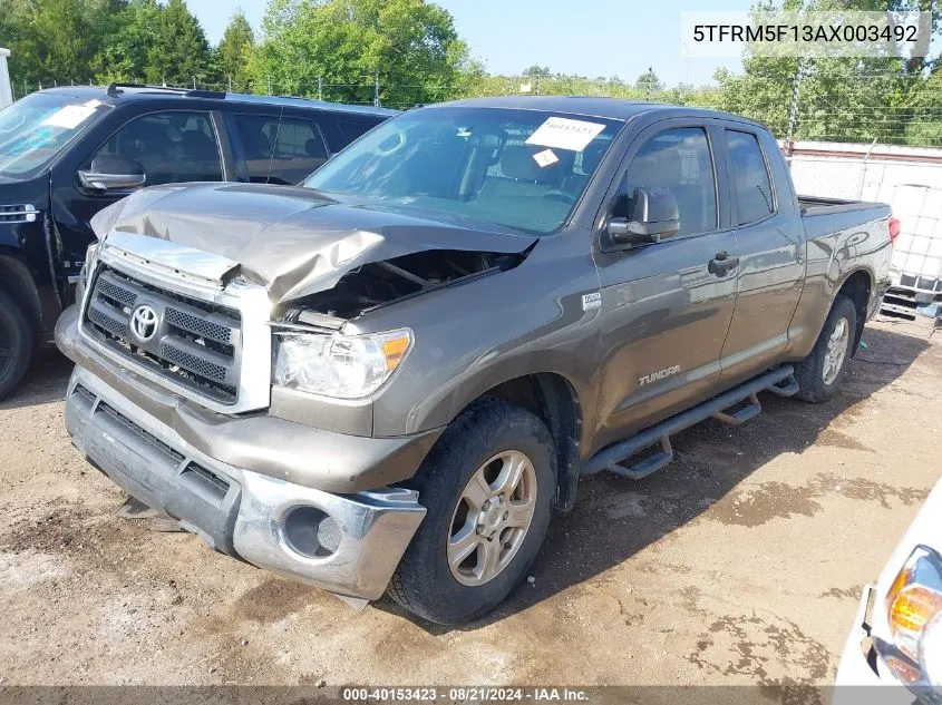 2010 Toyota Tundra Grade 4.6L V8 VIN: 5TFRM5F13AX003492 Lot: 40153423