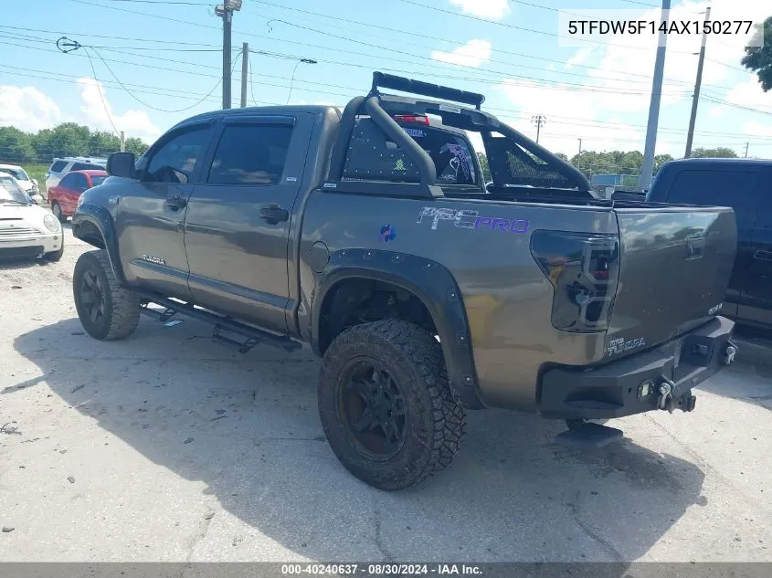 2010 Toyota Tundra Grade 5.7L V8 VIN: 5TFDW5F14AX150277 Lot: 40240637