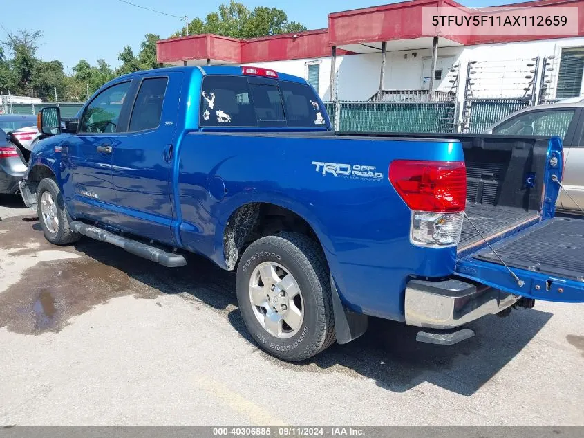 2010 Toyota Tundra Grade 5.7L V8 VIN: 5TFUY5F11AX112659 Lot: 40306885