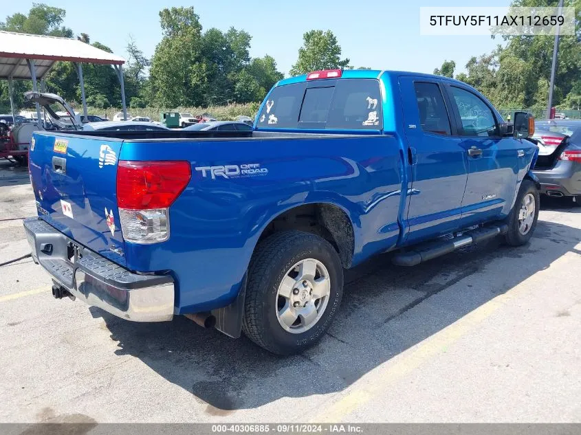 2010 Toyota Tundra Grade 5.7L V8 VIN: 5TFUY5F11AX112659 Lot: 40306885