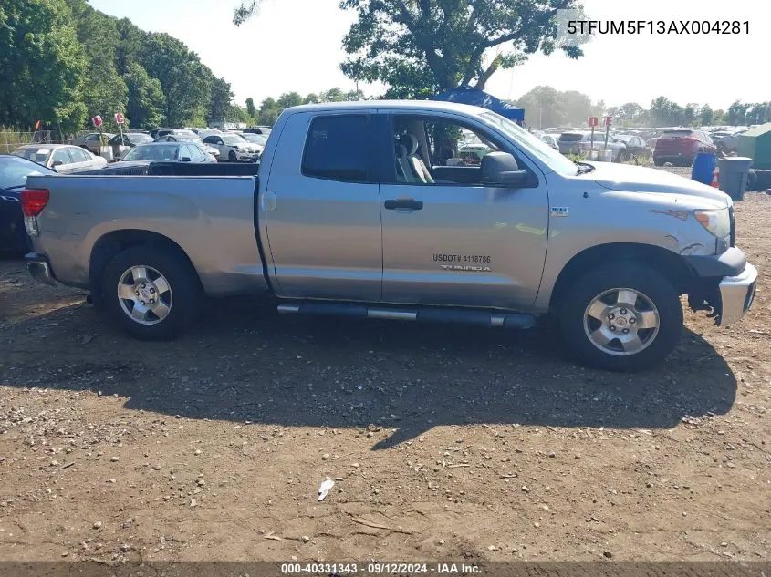 2010 Toyota Tundra Grade 4.6L V8 VIN: 5TFUM5F13AX004281 Lot: 40331343