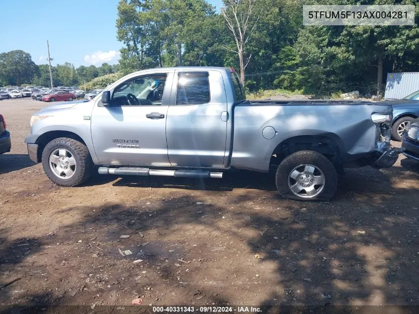 2010 Toyota Tundra Grade 4.6L V8 VIN: 5TFUM5F13AX004281 Lot: 40331343