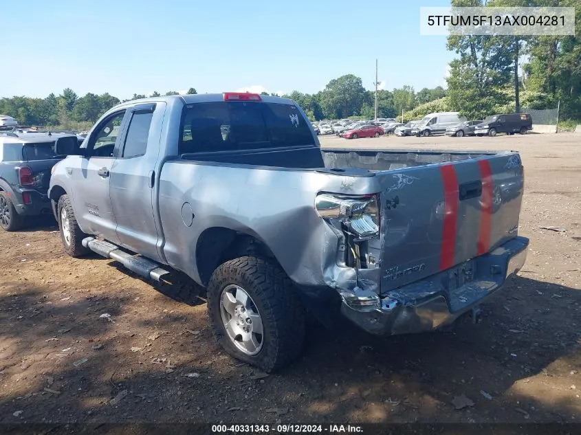 2010 Toyota Tundra Grade 4.6L V8 VIN: 5TFUM5F13AX004281 Lot: 40331343