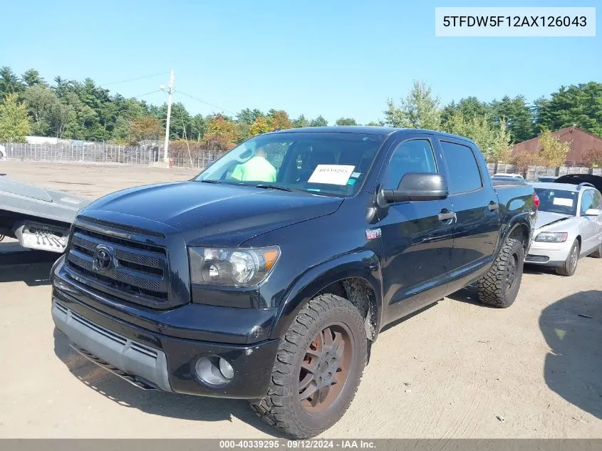 2010 Toyota Tundra Grade 5.7L V8 VIN: 5TFDW5F12AX126043 Lot: 40339295