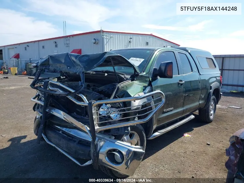 2010 Toyota Tundra Grade 5.7L V8 VIN: 5TFUY5F18AX144248 Lot: 40339634