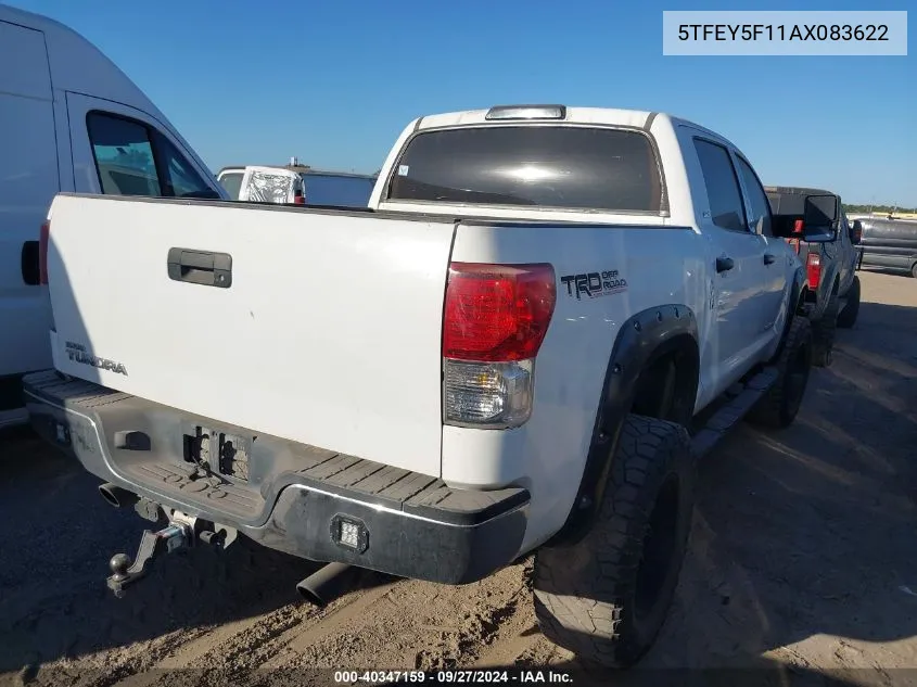 2010 Toyota Tundra Grade 5.7L V8 VIN: 5TFEY5F11AX083622 Lot: 40347159