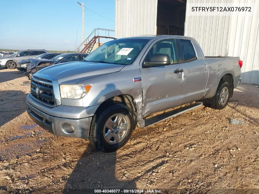 2010 Toyota Tundra Grade 5.7L V8 VIN: 5TFRY5F12AX076972 Lot: 40348077