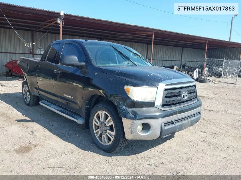 2010 Toyota Tundra Grade 4.6L V8 VIN: 5TFRM5F15AX017863 Lot: 40348683