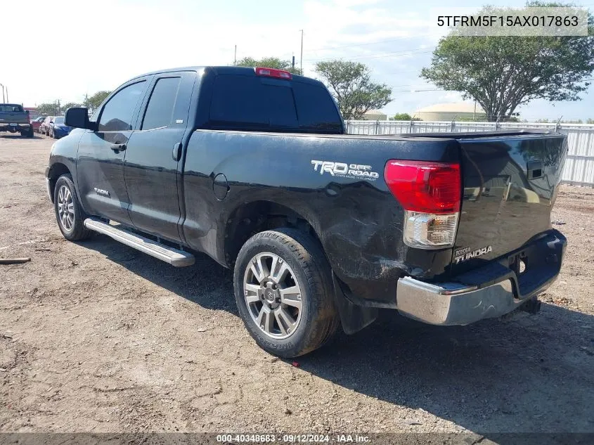 2010 Toyota Tundra Grade 4.6L V8 VIN: 5TFRM5F15AX017863 Lot: 40348683