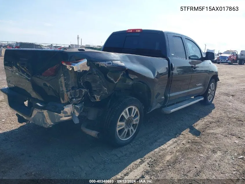 2010 Toyota Tundra Grade 4.6L V8 VIN: 5TFRM5F15AX017863 Lot: 40348683