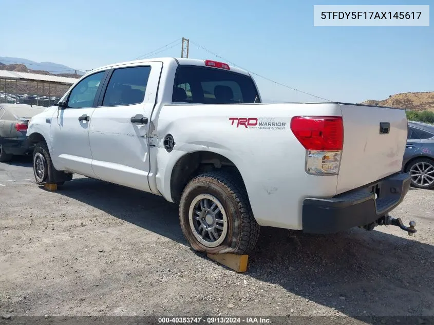 2010 Toyota Tundra Grade 5.7L V8 VIN: 5TFDY5F17AX145617 Lot: 40353747