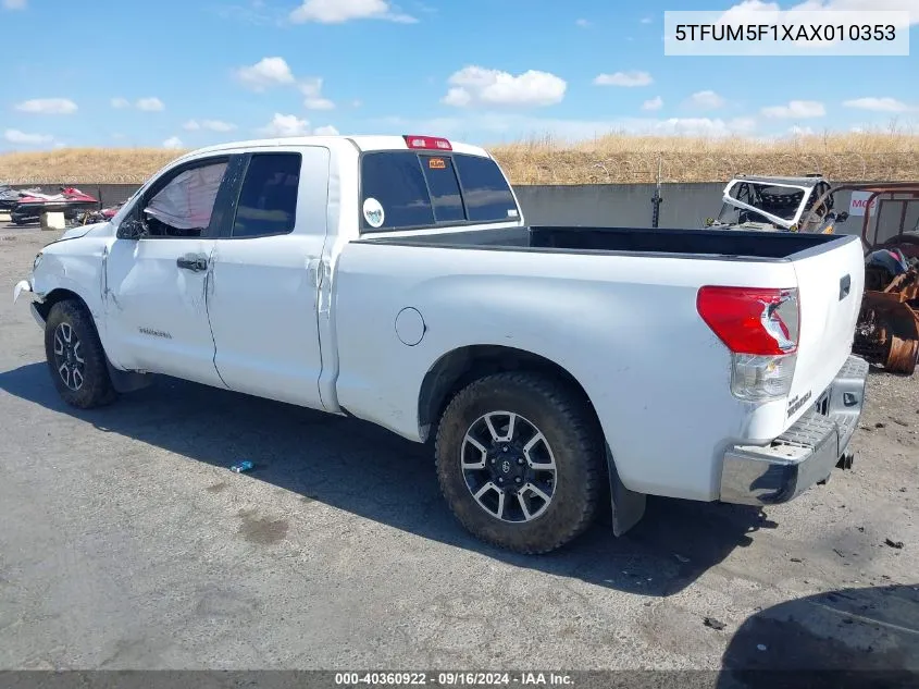 2010 Toyota Tundra Grade 4.6L V8 VIN: 5TFUM5F1XAX010353 Lot: 40360922