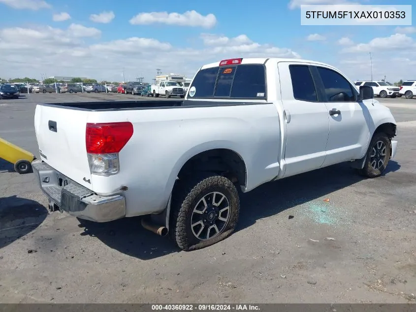 2010 Toyota Tundra Grade 4.6L V8 VIN: 5TFUM5F1XAX010353 Lot: 40360922