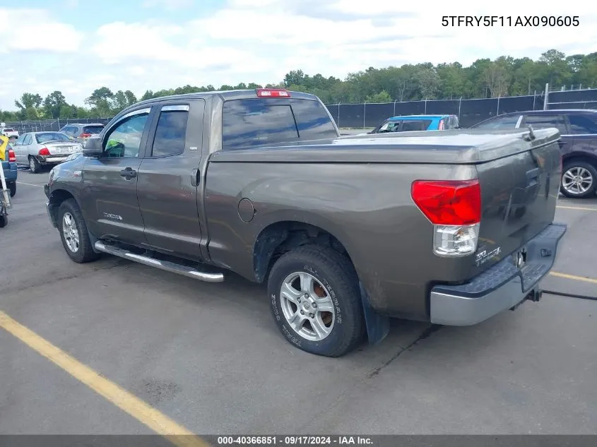 2010 Toyota Tundra Grade 5.7L V8 VIN: 5TFRY5F11AX090605 Lot: 40366851