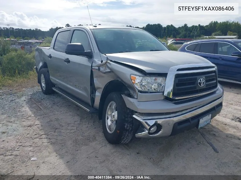 2010 Toyota Tundra Crewmax Sr5 VIN: 5TFEY5F1XAX086406 Lot: 40411384