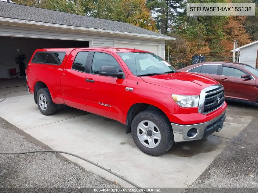 2010 Toyota Tundra Grade 5.7L V8 VIN: 5TFUW5F14AX155138 Lot: 40413218