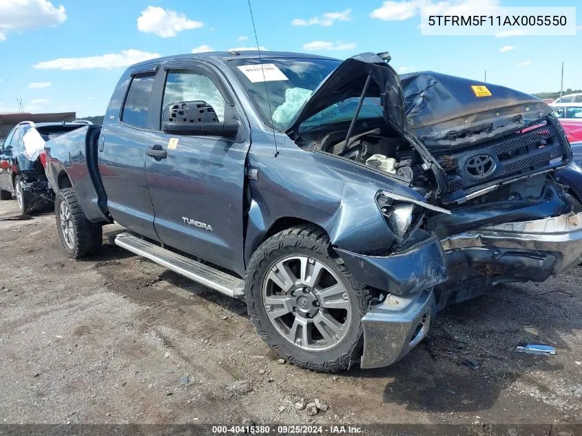 2010 Toyota Tundra Grade 4.6L V8 VIN: 5TFRM5F11AX005550 Lot: 40415380