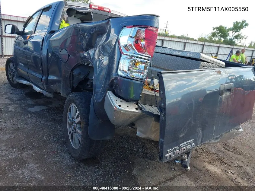 2010 Toyota Tundra Grade 4.6L V8 VIN: 5TFRM5F11AX005550 Lot: 40415380