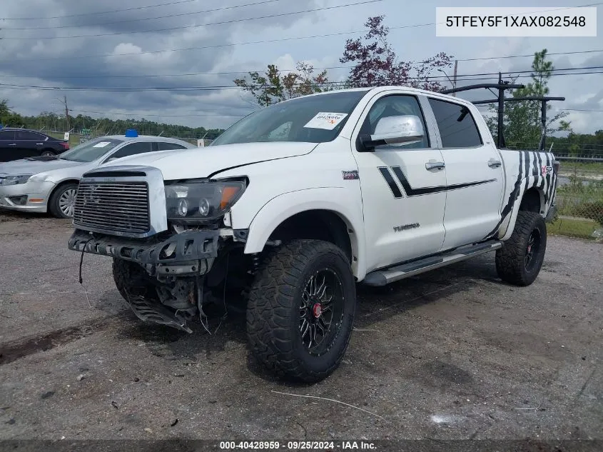 2010 Toyota Tundra Grade 5.7L V8 VIN: 5TFEY5F1XAX082548 Lot: 40428959