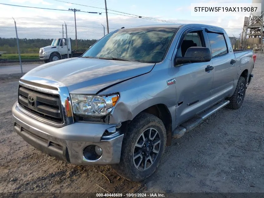 2010 Toyota Tundra Grade 5.7L V8 VIN: 5TFDW5F19AX119087 Lot: 40445609