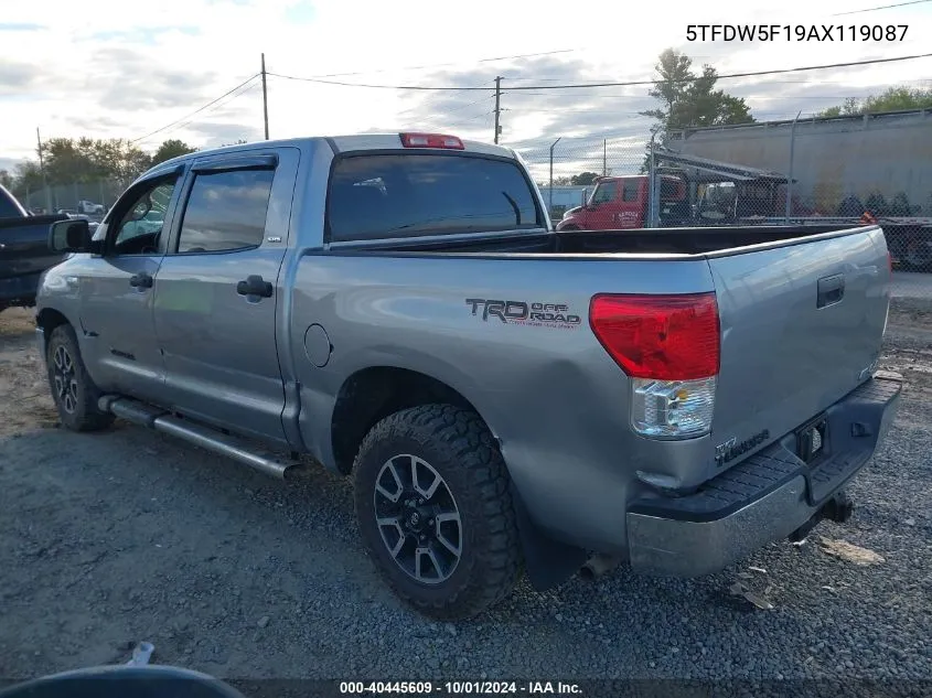 5TFDW5F19AX119087 2010 Toyota Tundra Grade 5.7L V8