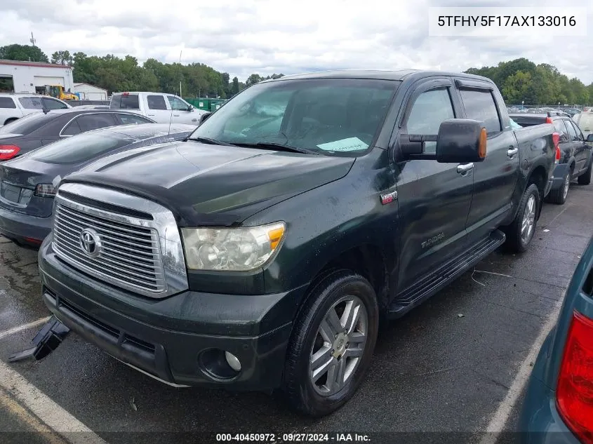 2010 Toyota Tundra Limited 5.7L V8 VIN: 5TFHY5F17AX133016 Lot: 40450972