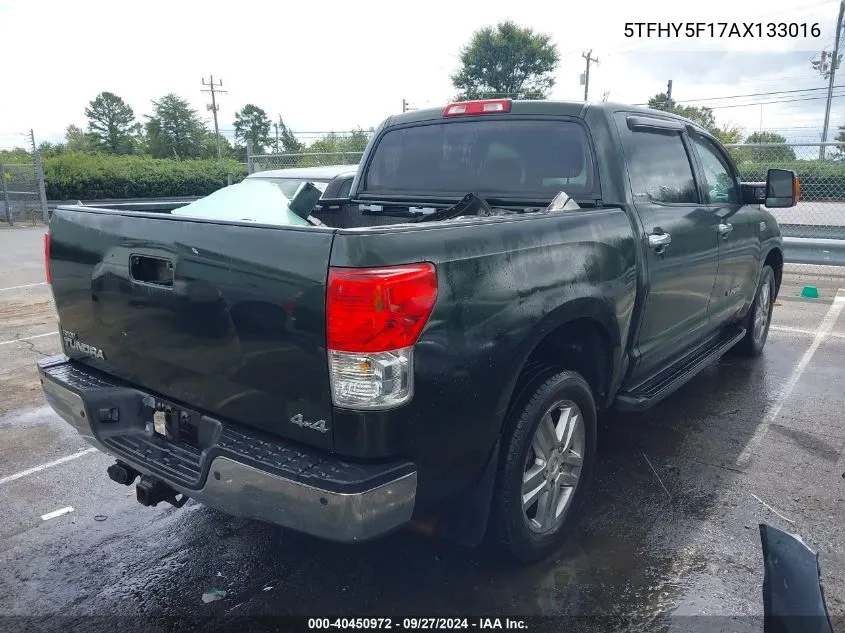 2010 Toyota Tundra Limited 5.7L V8 VIN: 5TFHY5F17AX133016 Lot: 40450972