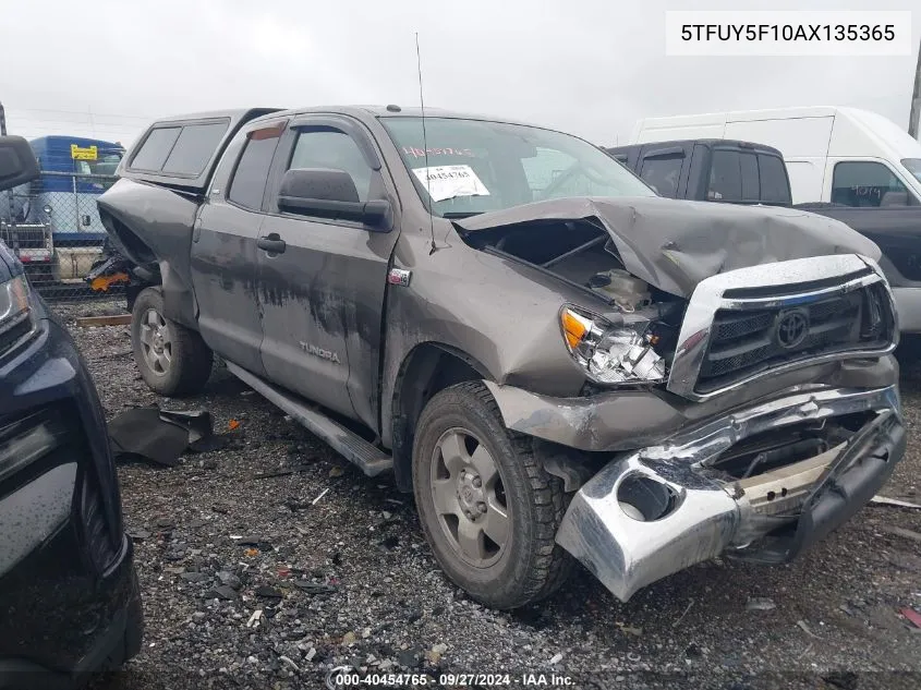 2010 Toyota Tundra Grade 5.7L V8 VIN: 5TFUY5F10AX135365 Lot: 40454765