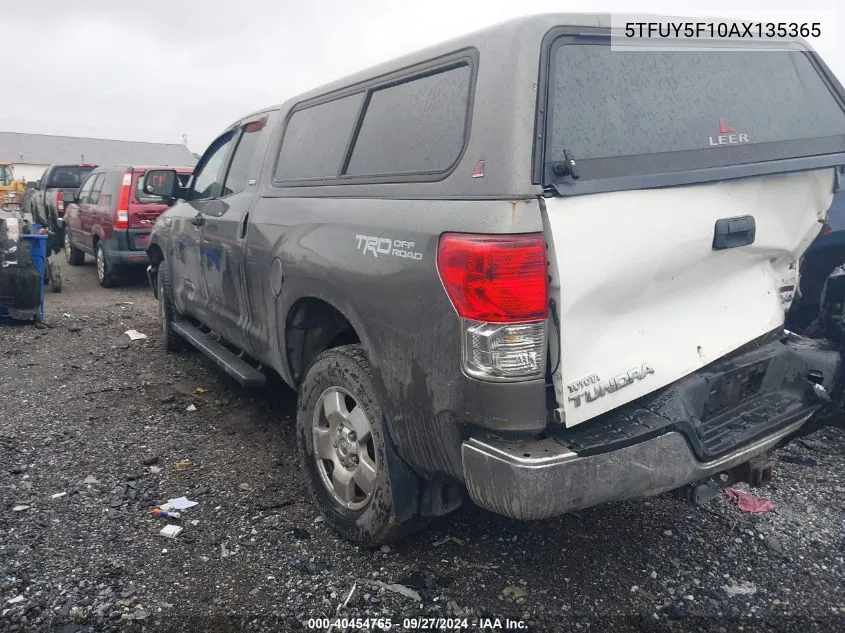 2010 Toyota Tundra Grade 5.7L V8 VIN: 5TFUY5F10AX135365 Lot: 40454765