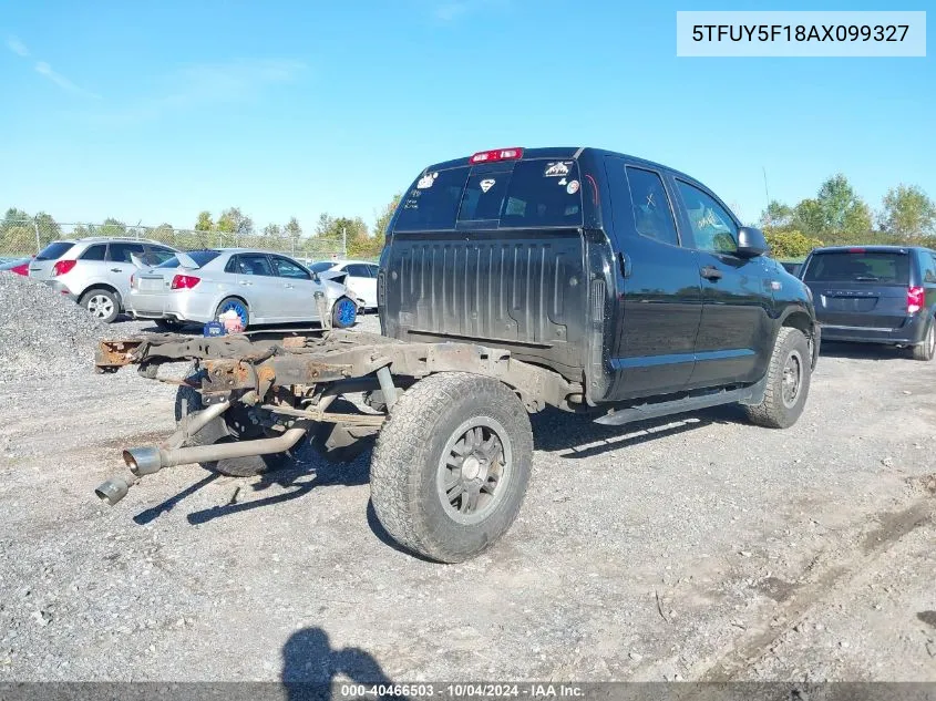 2010 Toyota Tundra Grade 5.7L V8 VIN: 5TFUY5F18AX099327 Lot: 40466503