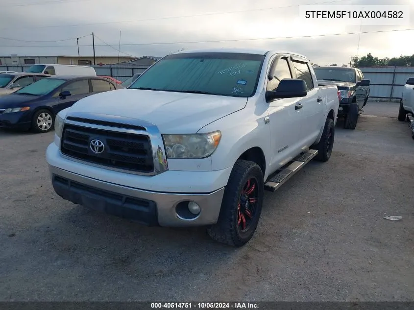 5TFEM5F10AX004582 2010 Toyota Tundra Grade 4.6L V8